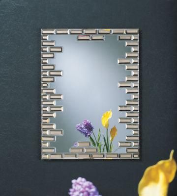 Mr0001 Modern Customizable Gold Frame Mirror Crushed Diamond Wall Mirror