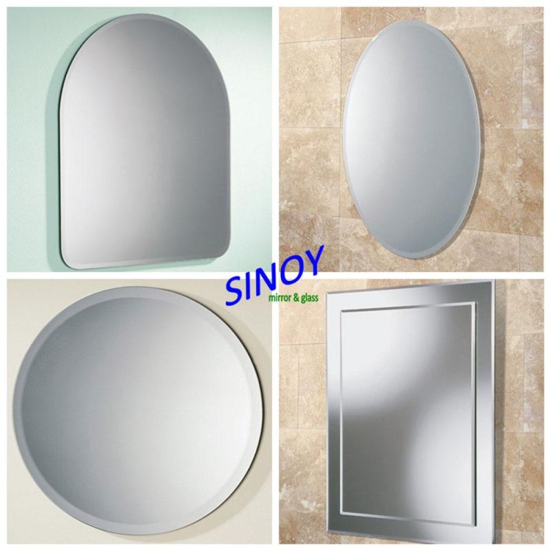 Double Mirror Silver Mirror Glass Rectangle Hinged Mirror