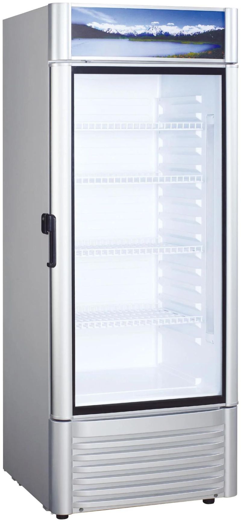 Supermarket Upright Glass Display Cold Beverage Refrigerator Showcase Cooler