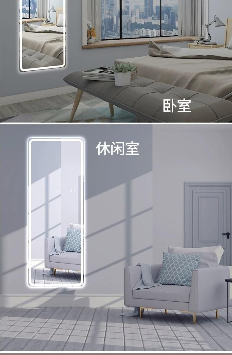 Smart Glass Vanity Furniture LED Dressing Mirror Hotel Stand Mirror