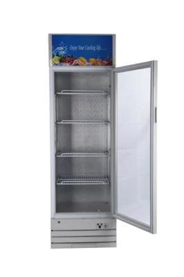 268L Glass-Fronted Billboard 12V/24V DC 9.5 Cu. FT Cooler Shopwindow Drinks Solar Display Showcase