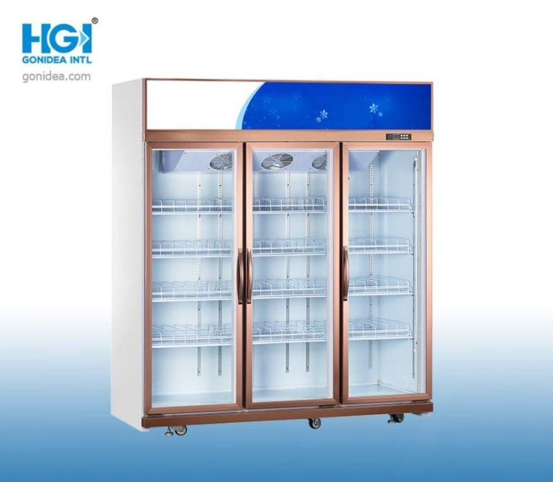 3 Glass Door Big Capacity Upright Display Showcase LC-1500