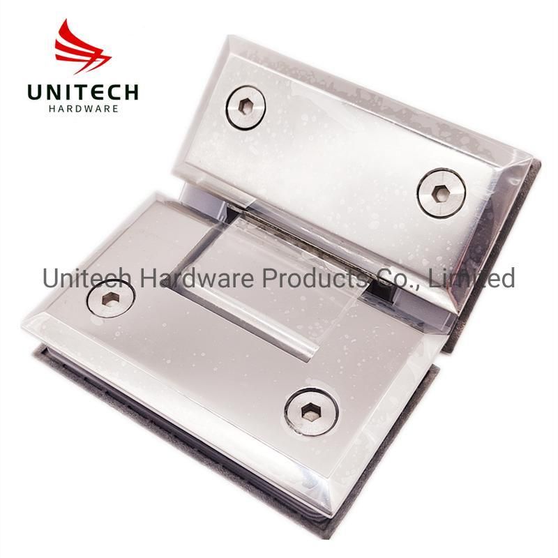 SS304 Hinge 135 Degree Glass Cabinet Door Clamp for Frameless Glass Room