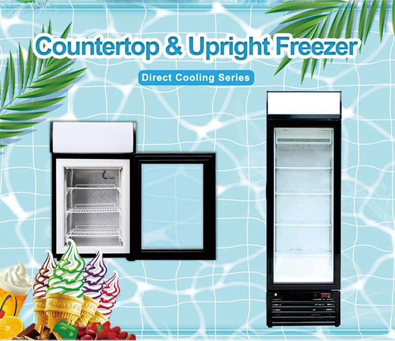50L Glass Door Ice Cream Showcase Upright Display Freezer (SD-50L)