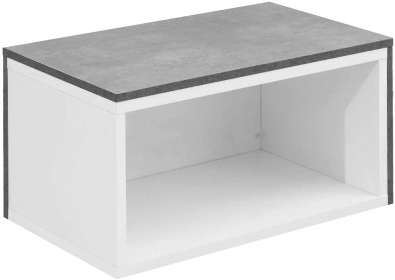 Rectangle Coffee Table Storage Wood White Coffee End Table