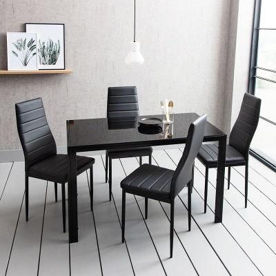 China Factory Wholesale Customized Design Modern Style Glass Dining Furniture Glass Coating Dining Table