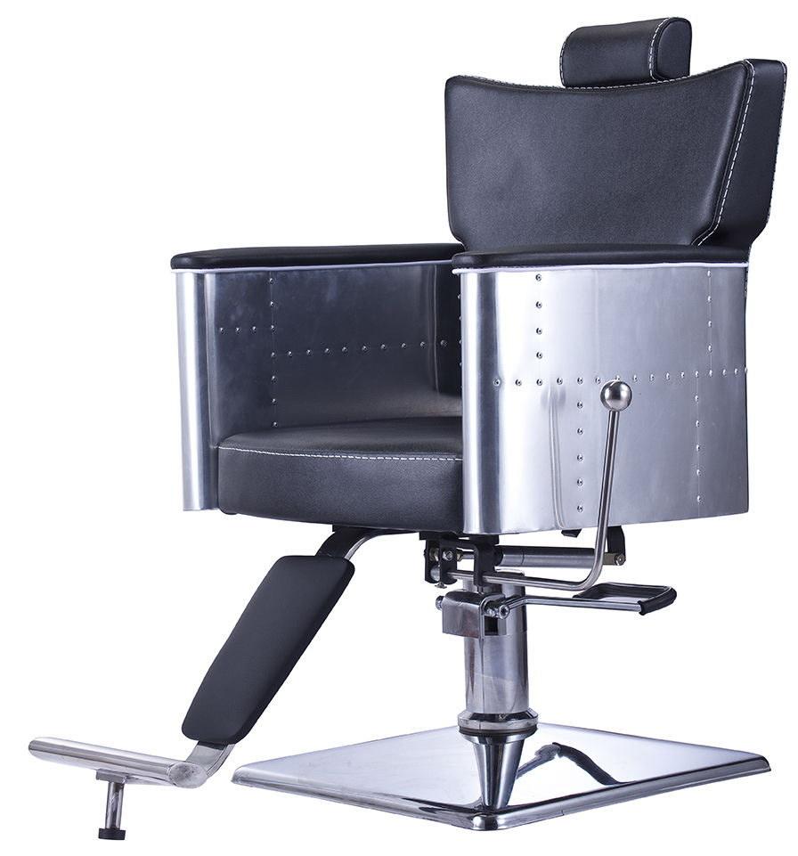 Hl-1178 Salon Barber Chair for Man or Woman with Stainless Steel Armrest and Aluminum Pedal