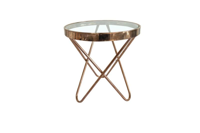 Elegant Modern Nordic Design Living Room Stainless Steel Corner Tables Glass Coffee Table