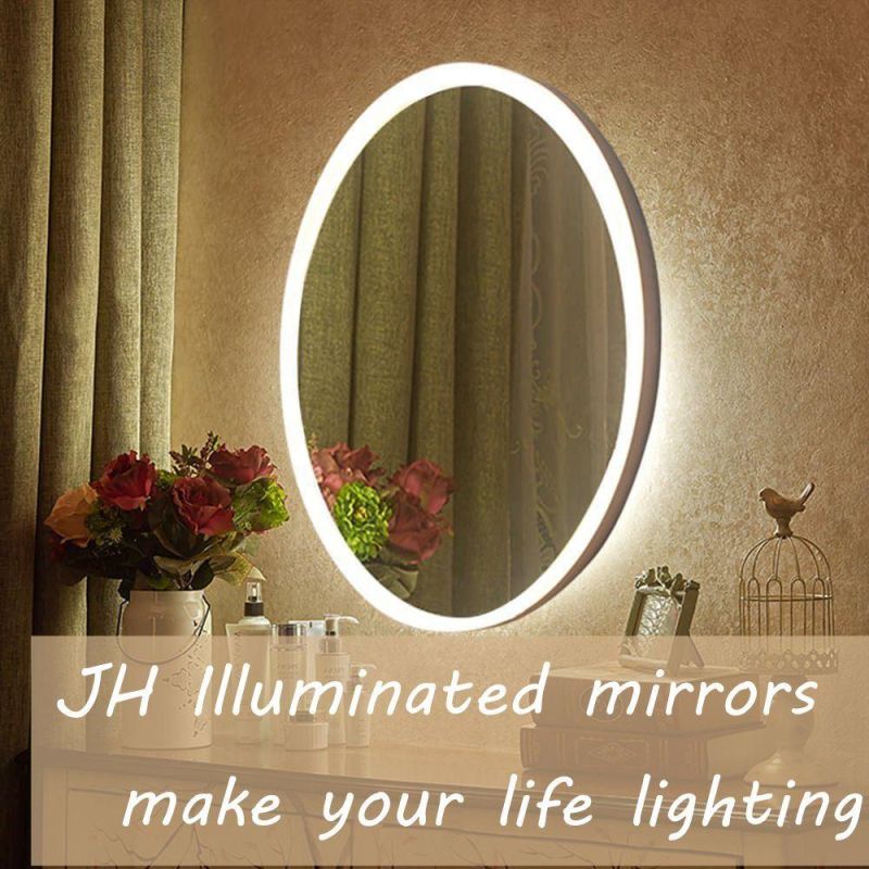 Jinghu Fashion Design Illuminated Hotel Bathroom Rectangle LED Smart Mirror with Touch Sensor