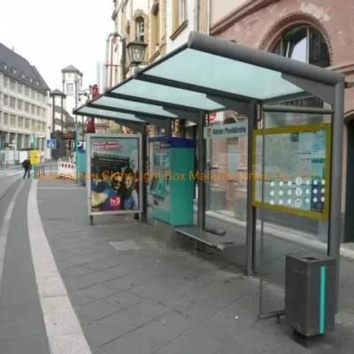 Bus Station Manufacturer Advertising Flex Light Box Aluminium Bus Shelter