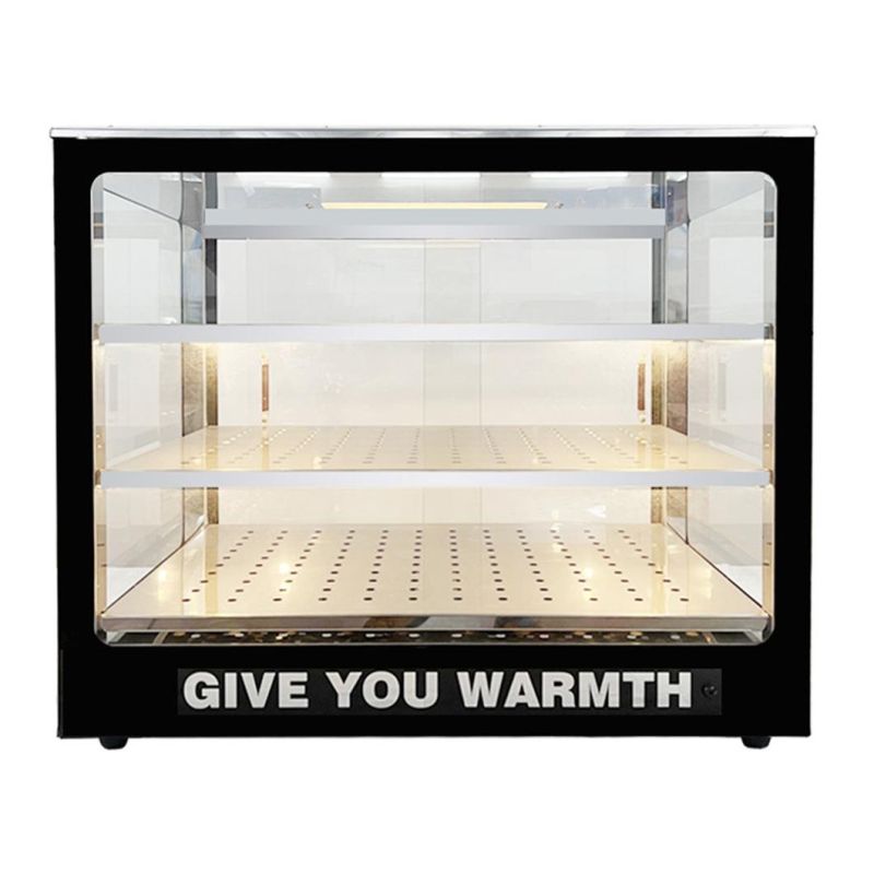 Commercial Electric Glass Food Warmer Display Showcase for Restaurant