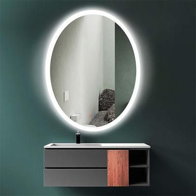 Wholesale Oval Lighted Bathroom Mirror Oval Custom Size LED Makeup Vanity Mirror with Anti-Fog