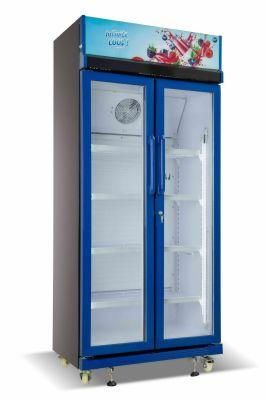 Smeta 560L Double Glass Door No Frost Upright Showcase Cooler