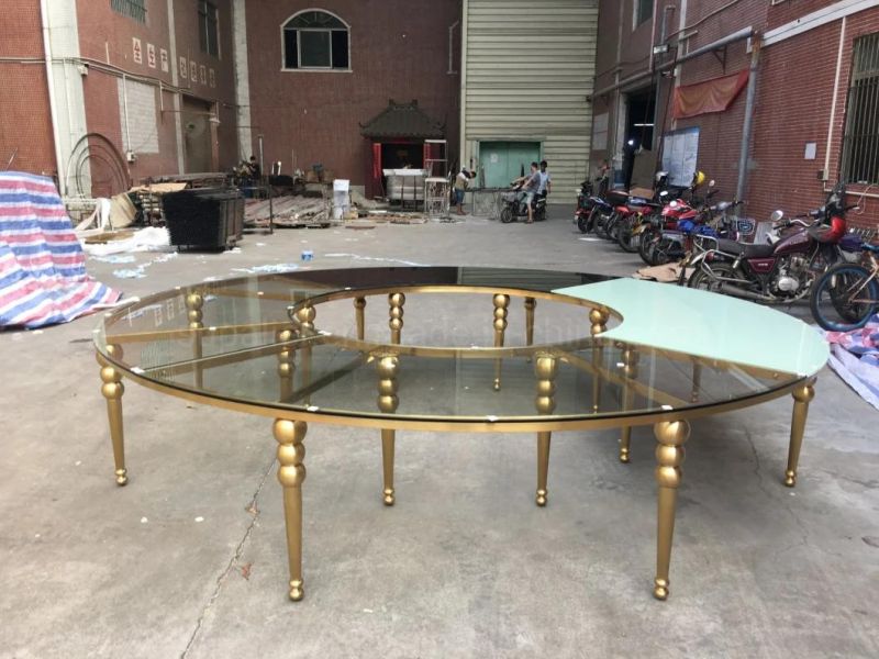 Outdoor Wedding Furniture Set Luxury Metal Leg Dining Room Table