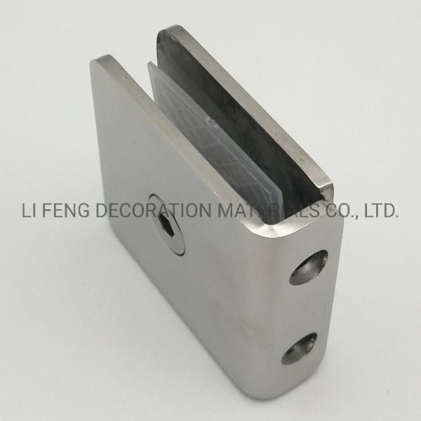 SUS304 0° Glass Fixed Clip/Shower Glass Door Partition Corner Joint