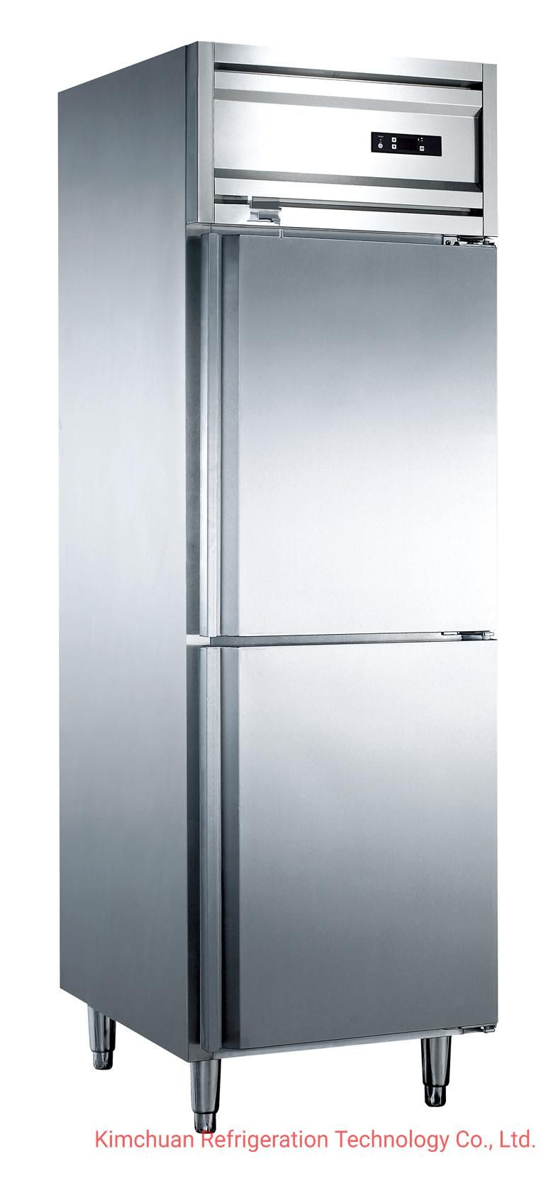 Commercial Upright Cooler Cabinet Chiller Display Glass Door Vertical Stainless Steel Freezer
