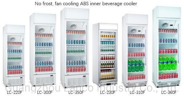 250L Plastic Inner Deep Cooling Beverage Showcase for Supermarket Restaurant