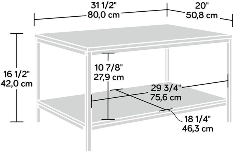 Modern Simple Wood Metal Framecoffee Table for Living Room