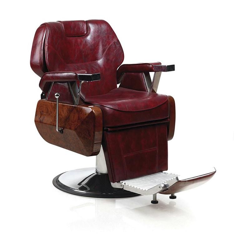 Hl-9305 Salon Barber Chair for Man or Woman with Stainless Steel Armrest and Aluminum Pedal