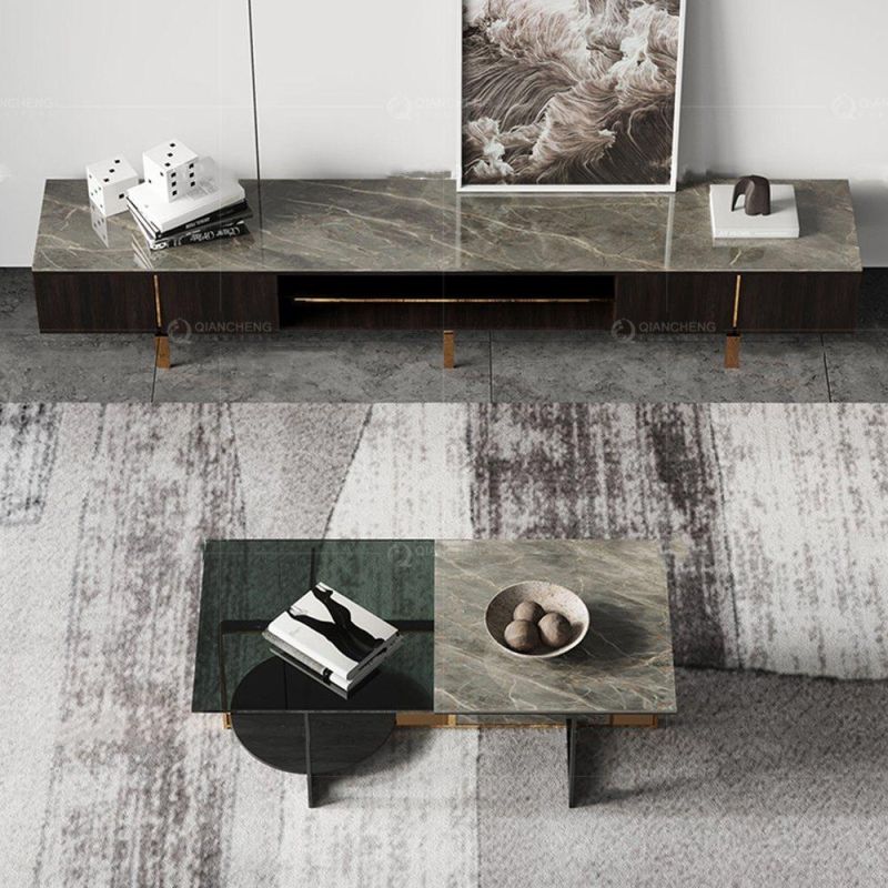 Living Room Nordic Modern Simple Designer Books Coffee Table Set