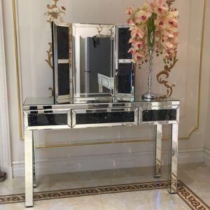 Crushed Diamond Mirrored Dresser Bedroom Mirrored Furniture Dressing Table