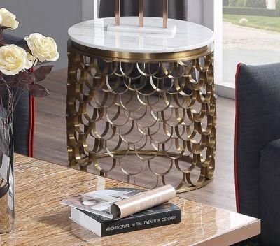 Copper Plated Stainless Steel Coffee Table for Home Restaurant Furniture