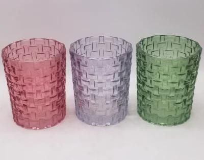 Elegant Glass Candle Holder with Various Customized Colors