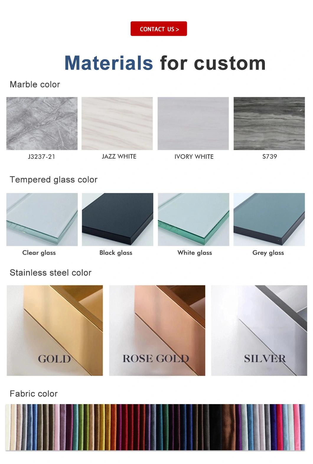 Luxury Design for Home Decor Marble Stainless Steel Console Table