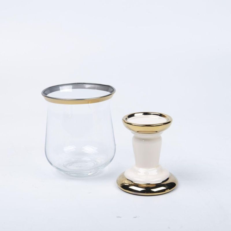 Wholesale Home Decoration Glassware Candle Jar Home Decor Glass Candle Holders