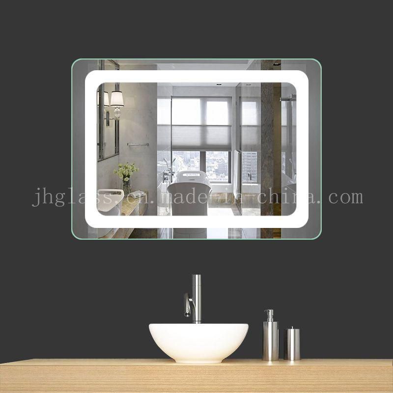 5mm Wall Mounted Round Classic Illuminated Backlit Bathroom LED Mirror with Touch Sensor