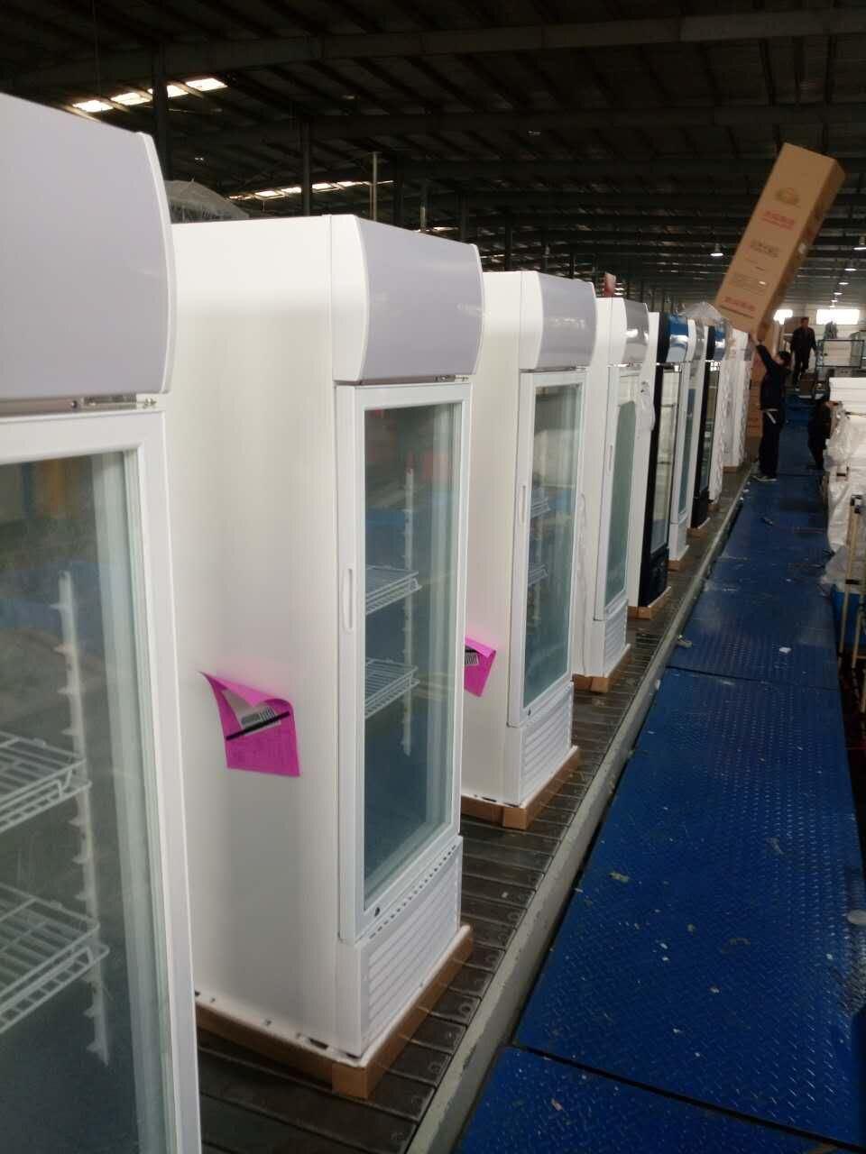 Fan Cooling Supermarket Glass Display Refrigerator Showcase