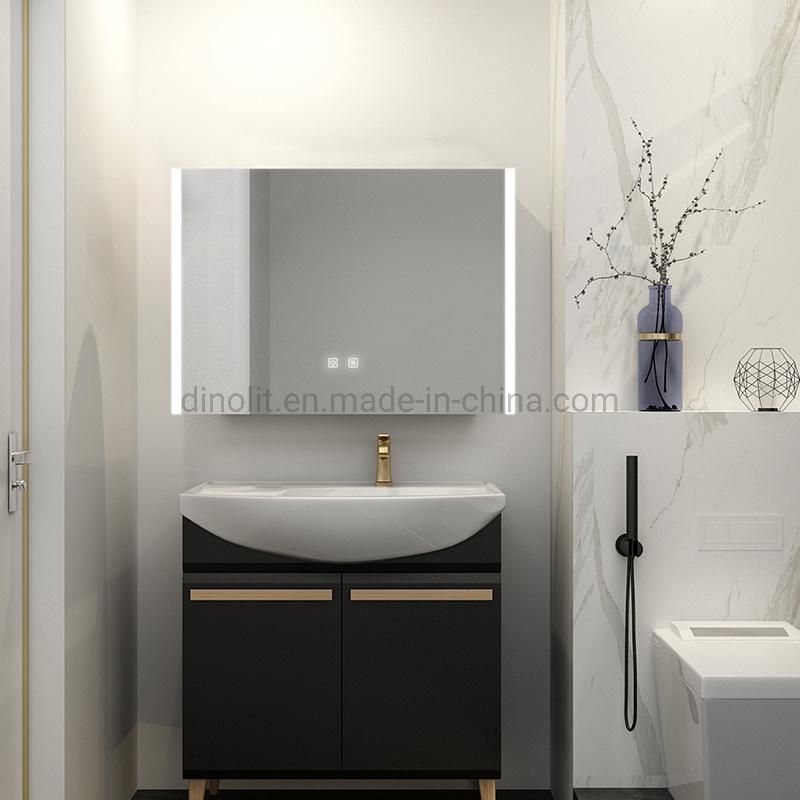 Simple Modern Bath Illuminated Vanity Glass LED Lighted Mirror with Waterproofed Touch Sensor Switch/Demister/Bluetooth Speaker Music Play CE IP44 ETL
