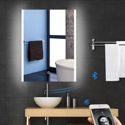 Us Hotel Vertical Touch Switch Dimmable LED Light Bathroom Mirror with Defogger