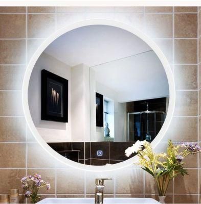 CE/UL/CB Cetificate Hotel Make up Round backlit Bathroom mirror with Touch sensor