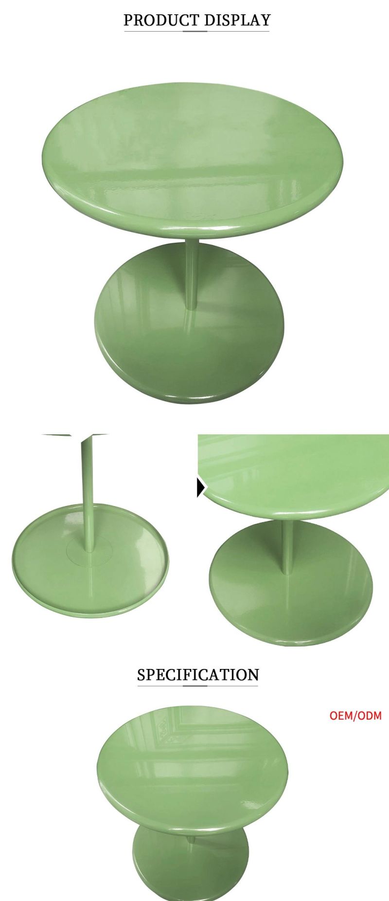 Factory Customized New OEM/ODM Iron Furniture Hotel Coffee Tables Living Room Green Table