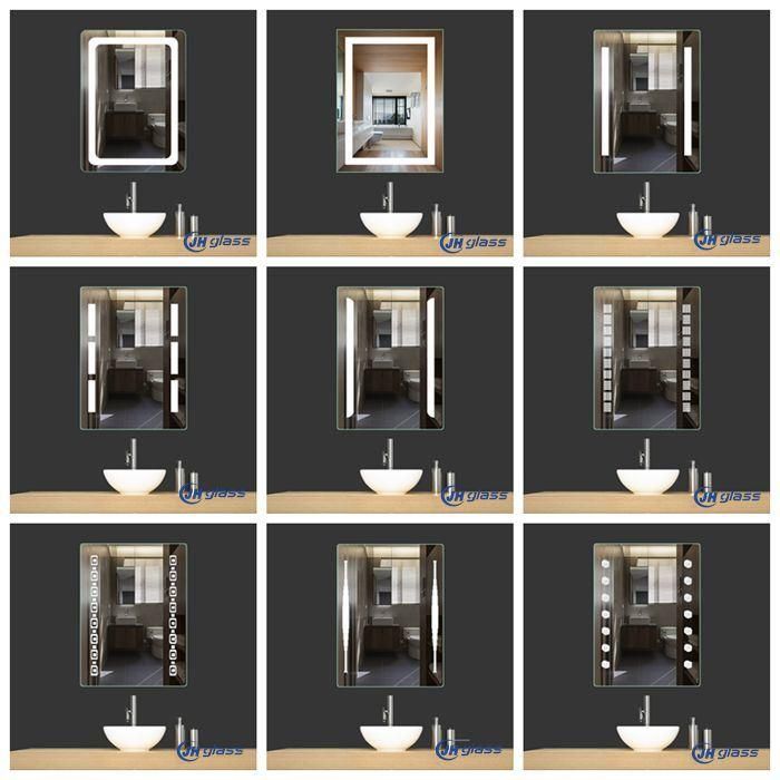 Jinghu Wall Mounted Metal Chasis UL CE Approved Full Length Wall Bathroom LED Mirror with Dimmer