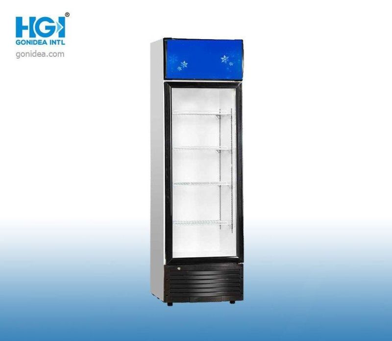 Commercial Market Cooler Glass Door Display Upright Showcases LC-228