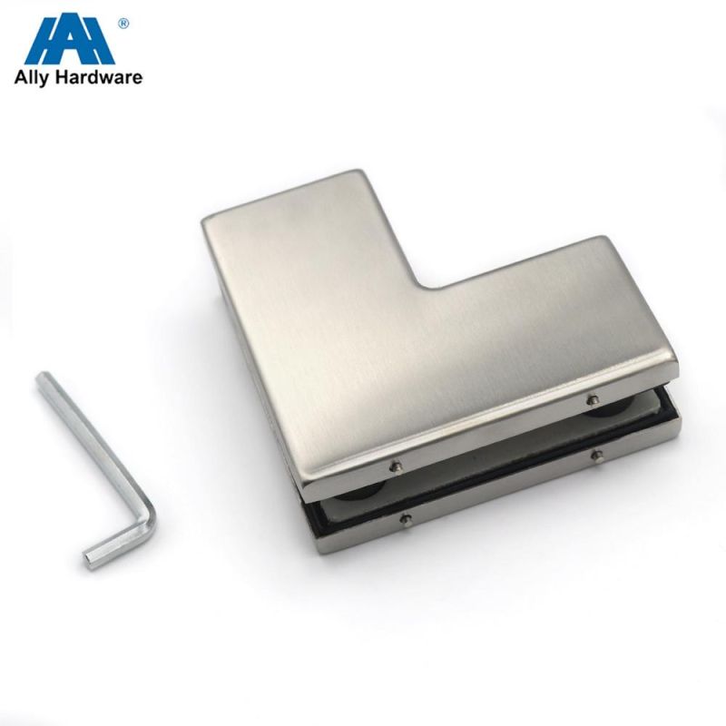 Furniture Hardware Patch Stainless Steel Glass Clamp Fixed Hinge