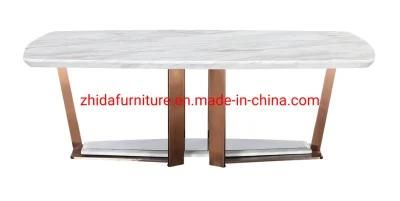 Rectangular Marble Living Room Furniture Modern Coffee Table for Hotel Lobby