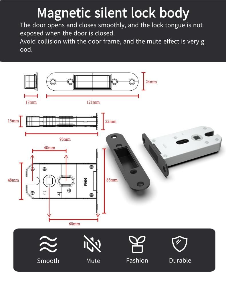 Quality Furniture Wood Room Mortise Steel Sliding Door Lock