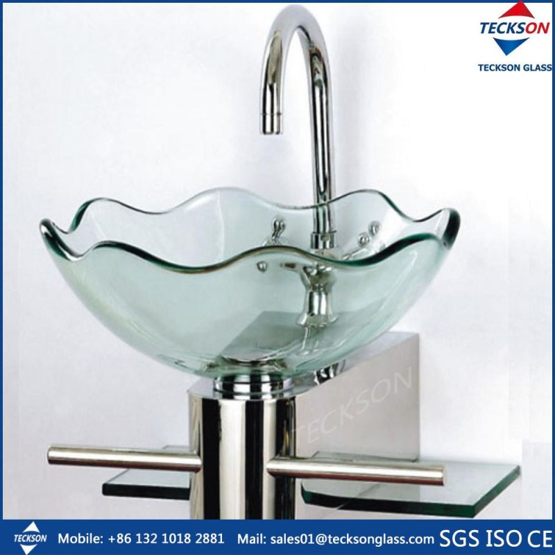 15mm 19mm Float Clear Glass for Basin Sink Hot Bending Curved