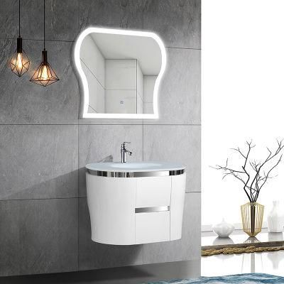 24 Inch Bathroom Vanity Wash Basin Mirror Cabinet PVC Ikea Bathroom Cabinet