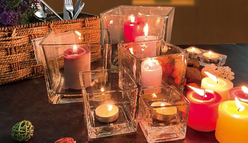 Cheap Price Free Sample Wholesale Clear Glass Candle Holder for Home Decoration