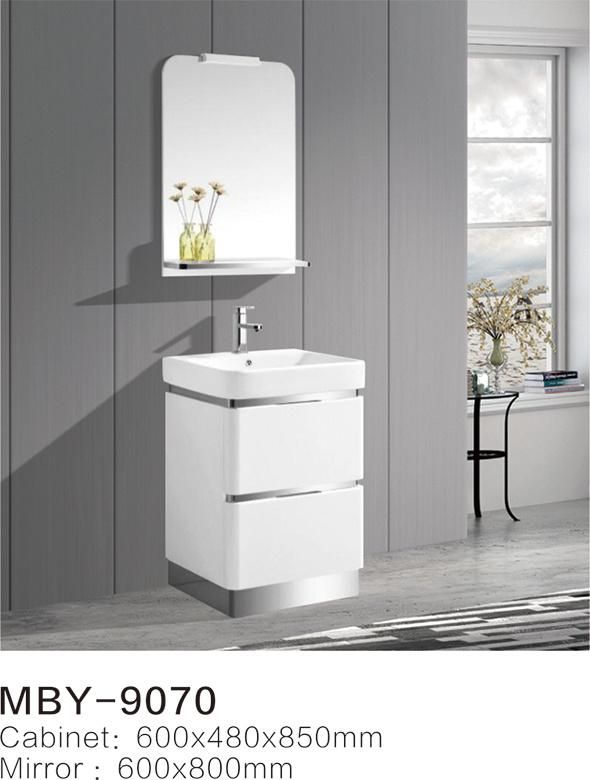 600mm PVC Bathroom Cabinet with Glass Basin
