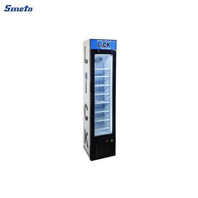Smeta 280-390L Fan Cooling Supermarket Glass Display Refrigerator Fridge Showcase