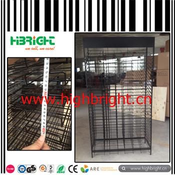 Multi Tiers Wire Mesh Carpet Display Rack for Flooring Board