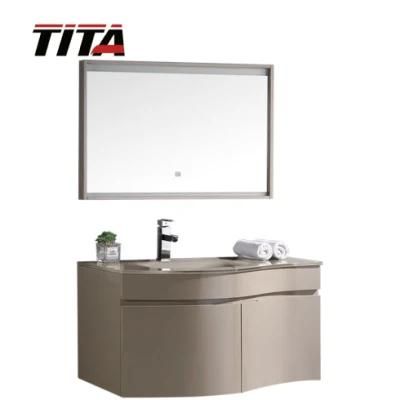Modern Spanish PVC Tempered Glass RV Bathroom Sink Vanity Cabinet TM8303