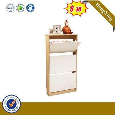 Flat Pack Economical Wooden Home Office Furniture 4 Layer Shoe Cabinet