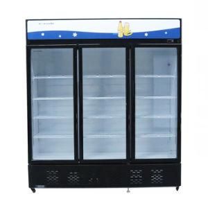 56cuft Triple Door Beverage Display Showcase with Fan Cooling System Big Volumn Capacity Refrigerator