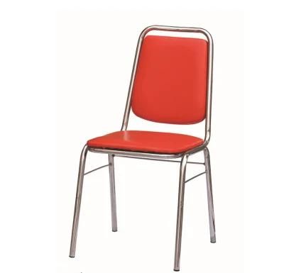 Hot Sale PU Leather Home Restaurant Furniture Outdoor Stabckable Banquet Chair